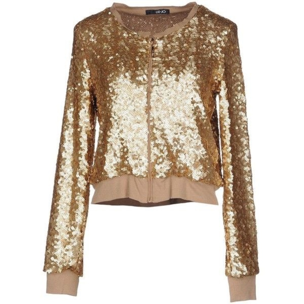 ⚡️CHIC⚡️ Liu Jo Gold Sequined Zip Jacket